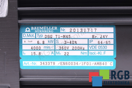 DSG71-M45 BAUMÜLLER 6.8KW