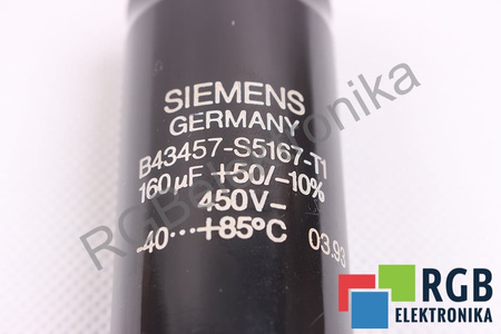 KONDENSATORIUS B43457-S5167-T1 SIEMENS 160UF, 450VDC
