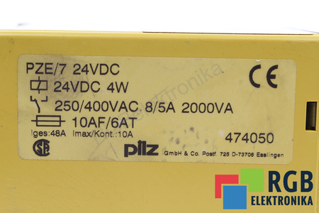 PZE/7 PILZ 474050 SAUGOS RELĖ