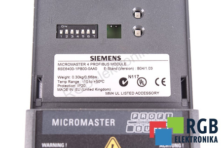 6SE6400-1PB00-0AA0 SIEMENS MICROMASTER 4 DALIMS