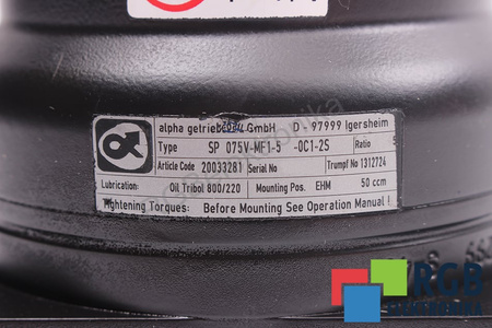 SP075V-MF1-5-0C1-2S ALPHA GETRIEBEBAU PAVARA