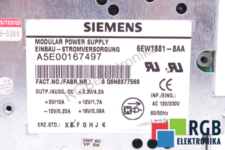 6EW1881-8AA SIEMENS A5E00167497 SKIRTAS PC670