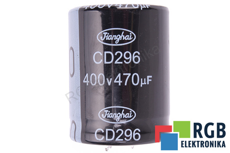 KONDENSATORIUS CD2964 JIANGHAI 470UF, 400V KONDENSATORIUS