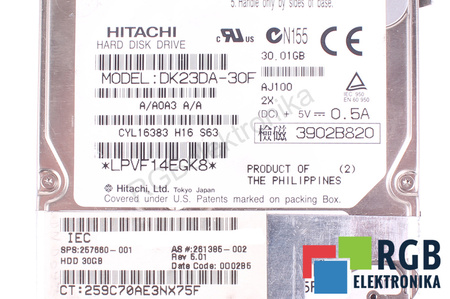 DK23DA-30F HITACHI 30GB, ATA, 2.5", HDD