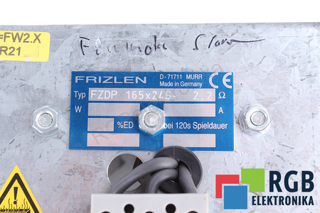 ATSPARUMAS FZDP165X24S FRIZLEN 2.2OHM ATSPARUMAS