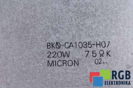 ATSPARUMAS BK0-CA1035-H07 MICRON 0.22KW, 75OHM