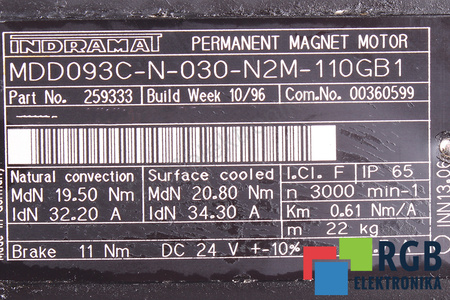 MDD093C-N-030-N2M-110GB1 INDRAMAT STATORIAUS