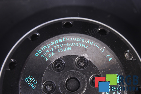 K3G200-AG16-I3 EBM PAPST 0.45KW, 230V, 2.0A VENTILIATORIUS