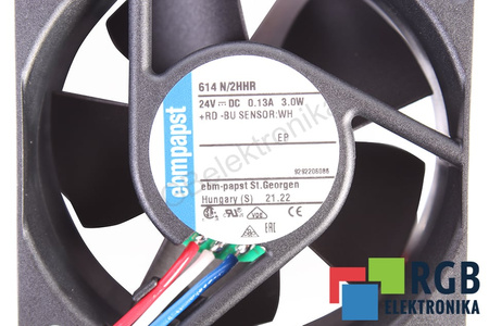 614N/2HHR EBM PAPST 9292206086 60X60X25MM 24V, 0.12A VENTILIATORIUS