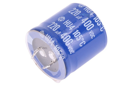 KONDENSATORIUS 220UF 400V HITACHI HU4 KONDENSATORIUS