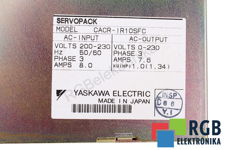 CACR-IR10SFC YASKAWA SERVOPACK