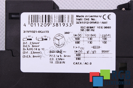 3RV1021-0GA15 SIEMENS SIRIUS VARIKLIO JUNGIKLIS