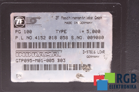 PLG100 INDRAMAT GTP095-M01-005B03 I=5 PAVARA