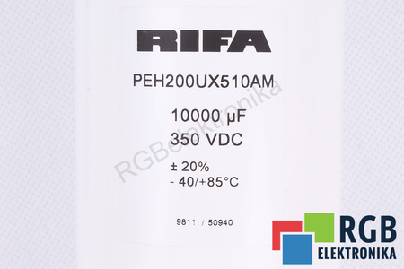 KONDENSATORIUS PEH200UX510AM RIFA 10000UF, 350VDC KONDENSATORIUS
