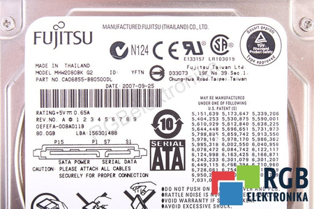 MHW2080BK FUJITSU 80GB SATA