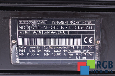 MDD071B-N-040-N2T-095GA0 INDRAMAT R911265199