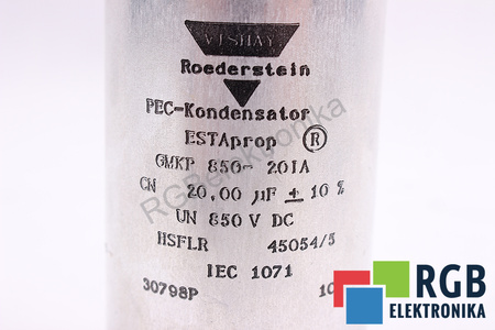 KONDENSATORIUS GMKP850-20IA VISHAY 20UF, 850VDC