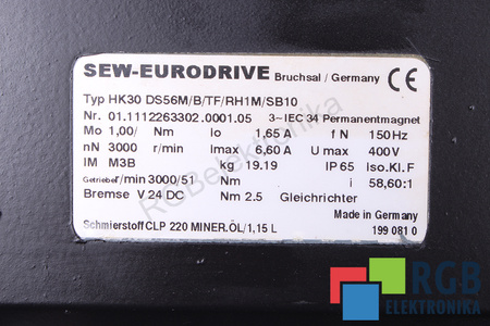 HK30DS56M/B/TF/RH1M/SB10 SEW EURODRIVE
