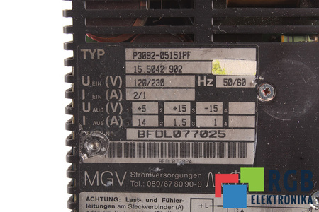 P3092-05151PF MGV 15.5042.902 SUGEDĘS – DALIMS