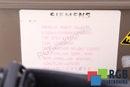 6EW1861-2AB SIEMENS E220 G5/40WRG0 DIN-41752