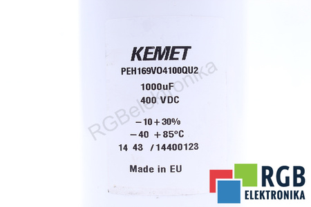 KONDENSATORIUS PEH169VO4100QU2 KEMET 1000UF, 400VDC KONDENSATORIUS