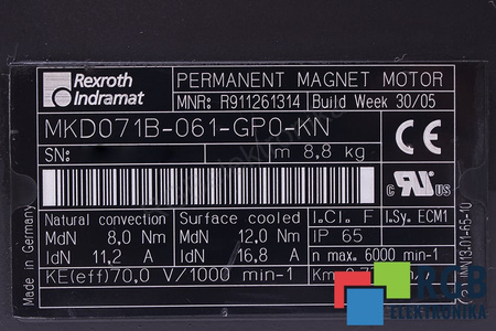 MKD071B-061-GP0-KN BOSCH REXROTH R911261314