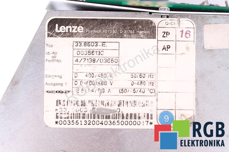 33.8603-E LENZE ID.NR. 00356132 8600