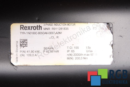 2AD160C-B05OA6-DD07-A2N1 INDRAMAT R911281835