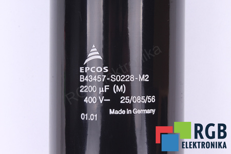 KONDENSATORIUS B43457-S0228-M2 EPCOS 2200UF, 400VDC KONDENSATORIUS