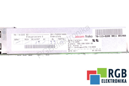 78-113-0200 ASCOM 4620085004.02 DALIMS