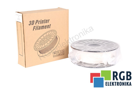1,75MM ELASTIC FILAMENT 0.5KG WHITE FLASHFORGE RITĖS IŠORINIS DYDIS 180MM, RITĖS VIDINIS DYDIS 50MM, RITĖS PLOTIS 45MM