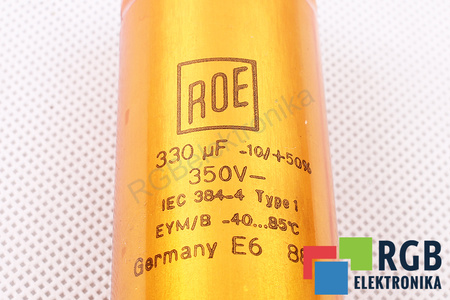 KONDENSATORIUS IEC 384-4 ROE 330UF, 350VDC KONDENSATORIUS