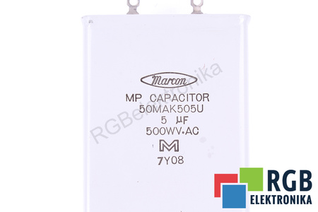 KONDENSATORIUS 50MAK505U MARCON 5UF, 500WV KONDENSATORIUS