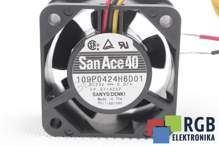 109P0424H6D01 SANYO DENKI SANACE40 40X40X20MM, 24V VENTILIATORIUS