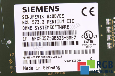 6FC5357-0BB33-0AE2 SIEMENS SINUMERIK 840D/DE NCU573.3 DALIMS