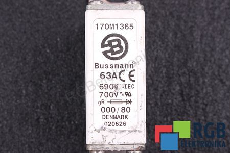 SAUGIKLIS 170M1365 BUSSMANN GR 63A, 690V, 700V SAUGIKLIS