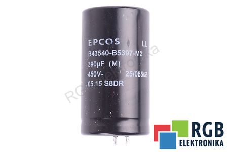 KONDENSATORIUS B43540-B5397-M2 EPCOS 390UF, 450V