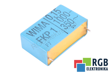 KONDENSATORIUS 0.15UF FKP1 WIMA 1000VDC, 350VAC KONDENSATORIUS