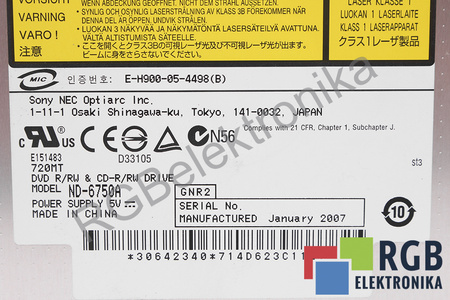 ND6750-A NEC SONY DVD / CD ROM
