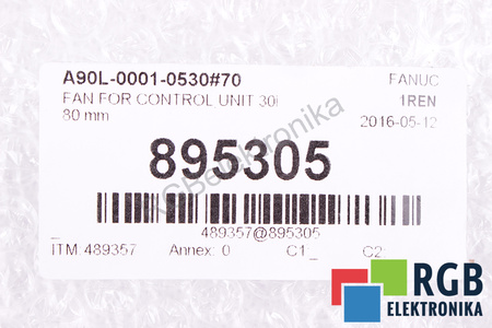 A90L-0001-0530#70 FANUC 3110KL-05W-B69 80X80X25MM, 24V VENTILIATORIUS
