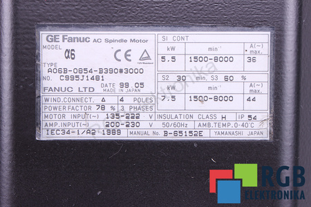 A06B-0854-B390#3000 FANUC VARIKLIO DĖŽĖ