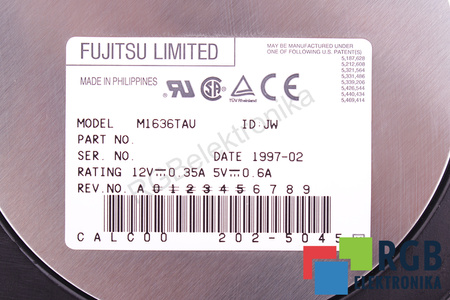 M1636TAU FUJITSU 3.5" 1.2GB