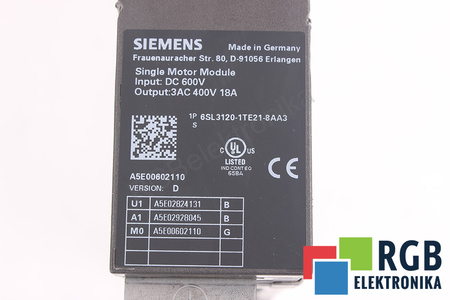 6SL3120-1TE21-8AA3 SIEMENS KORPUSAS