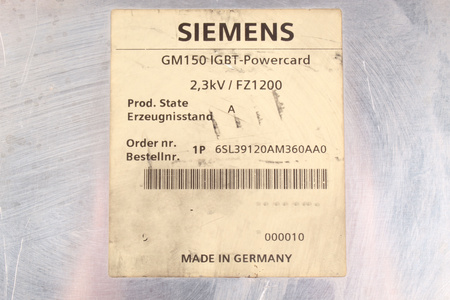 GM150-IGBT-POWERCARD SIEMENS 6SL39120AM360AA0