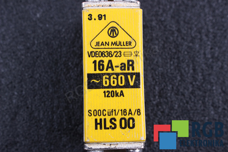 SAUGIKLIS HLS00 JEAN MULLER VDE0636/23 16A-AR, 660VAC, 120KA