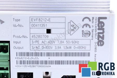 EVF8212-E LENZE ID.-NO. 00411351