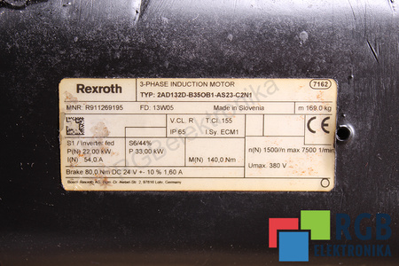 2AD132D-B35OB1-AS23-C2N1 REXROTH INDRAMAT R911269195