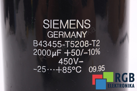 KONDENSATORIUS B43455-T5208-T2 SIEMENS 2000UF, 450VDC