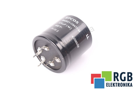 KONDENSATORIUS B43521-C9477-M EPCOS 40/085/56 470UF, 400VDC KONDENSATORIUS