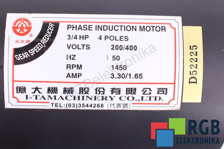 3/4HP I-TAMACHINERY STATORIAUS